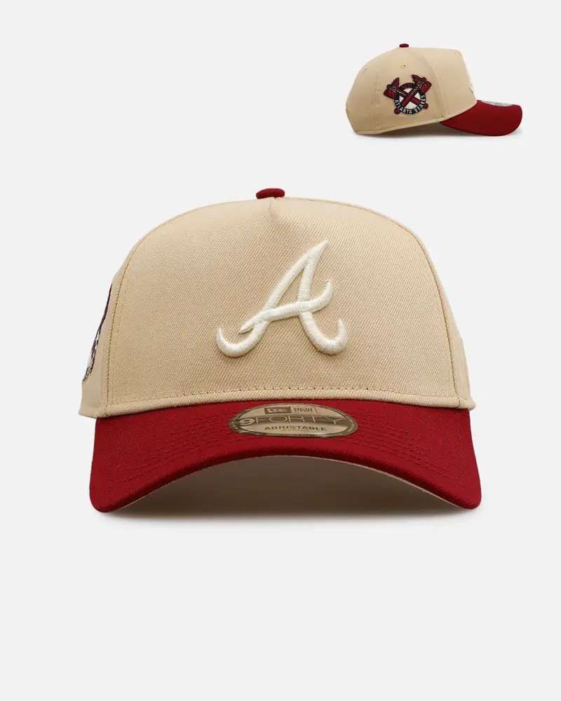 New Era Atlanta Braves 'Vintage' 9Forty A-Frame Snapback Vegas Gold 1