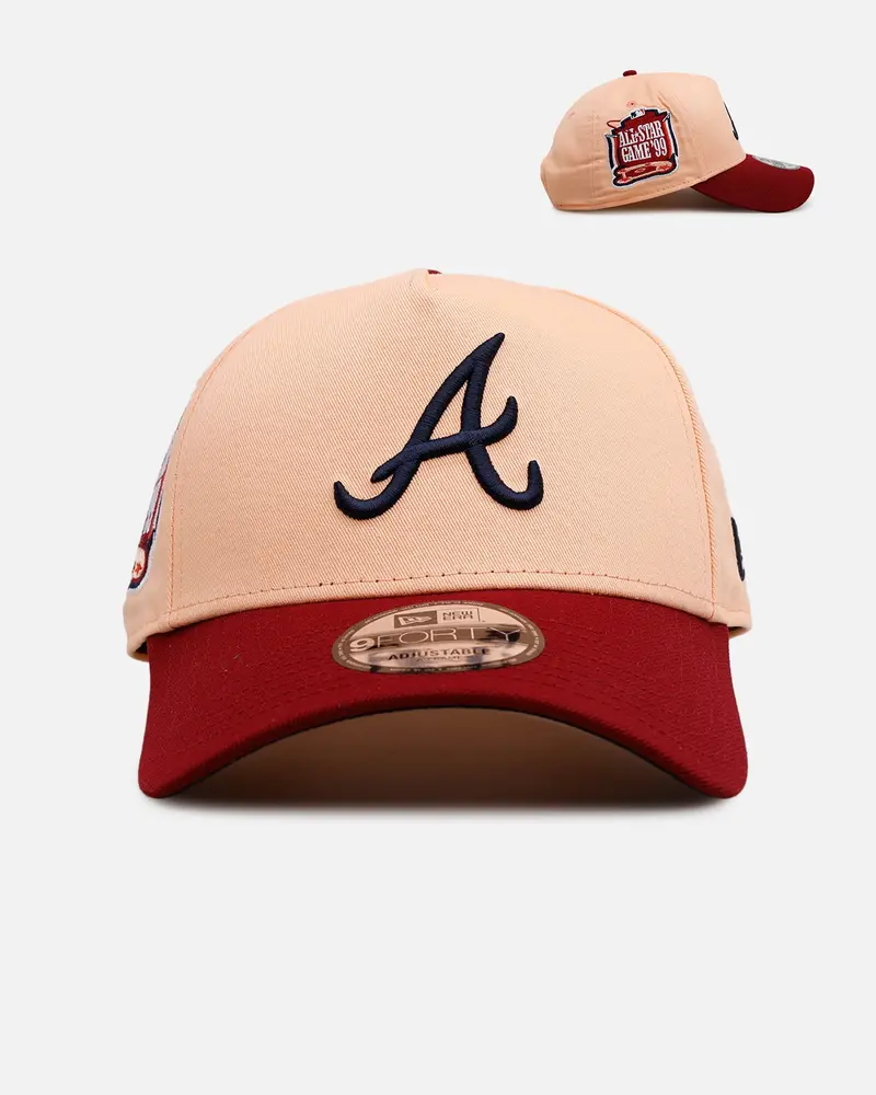 New Era Atlanta Braves 'Volcano' 9Forty A-Frame Snapback Peach 1