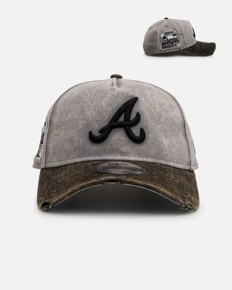 New Era Atlanta Braves 'Washed Storm Gray' 9Forty A-Frame Snapback Gray 1