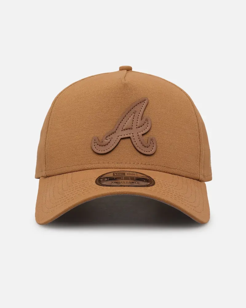 New Era Atlanta Braves 'Wheat Canvas' 9Forty A-Frame Snapback Wheat 1