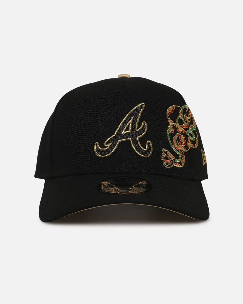 New Era Atlanta Braves 'Year Of The Snake' 9Forty A-Frame Snapback Black/Gold 1