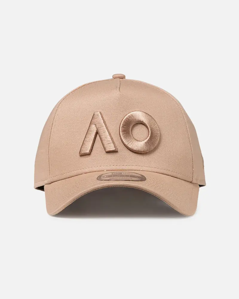 New Era Australian Open '26 9Forty A-Frame Snapback Med Beige 1
