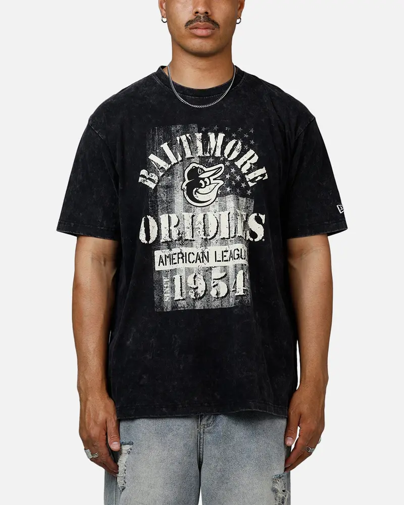 New Era Baltimore Orioles Armed Forces T-Shirt Washed Black 1