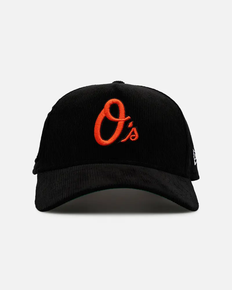 New Era Baltimore Orioles 'Black Cord' 9Forty A-Frame Corduroy Snapback Black 1