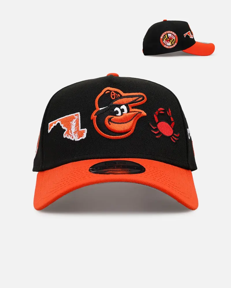 New Era Baltimore Orioles 'City Icons' 9Forty A-Frame Snapback Black/Orange 1