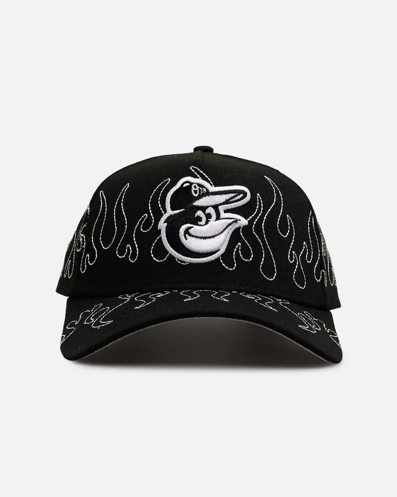 New Era Baltimore Orioles 'Outline Flames' 9Forty A-Frame Snapback Black 1