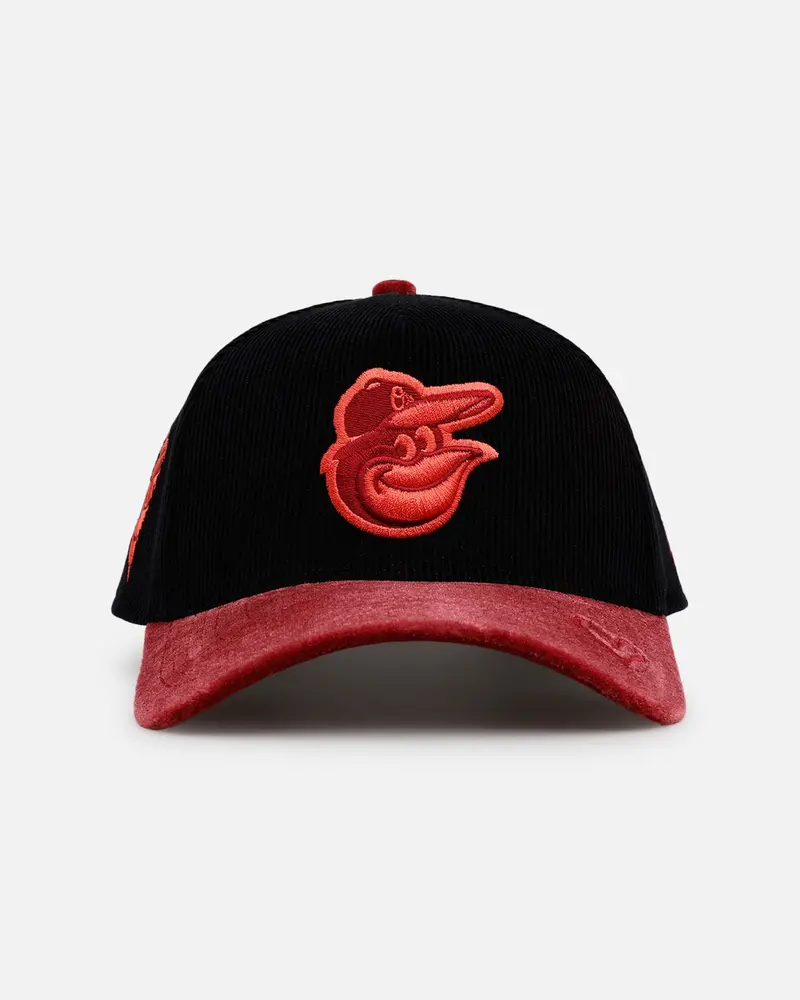 New Era Baltimore Orioles 'Velvet Cord Certified Lover' 9Forty A-Frame Premium Corduroy Snapback Black 1