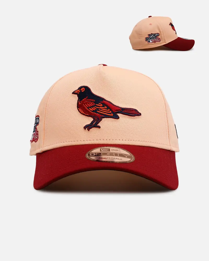 New Era Baltimore Orioles 'Volcano' 9Forty A-Frame Snapback Peach 1