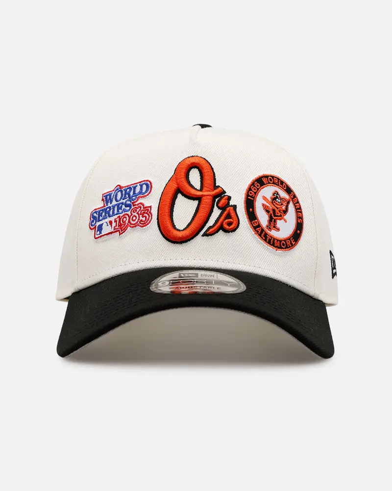 New Era Baltimore Orioles 'World Series Logo' 9Forty A-Frame Snapback Chrome 1