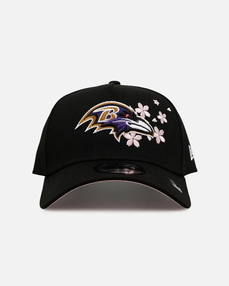 New Era Baltimore Ravens 'Cherry Blossoms' 9Forty A-Frame Snapback Official Team Color 1