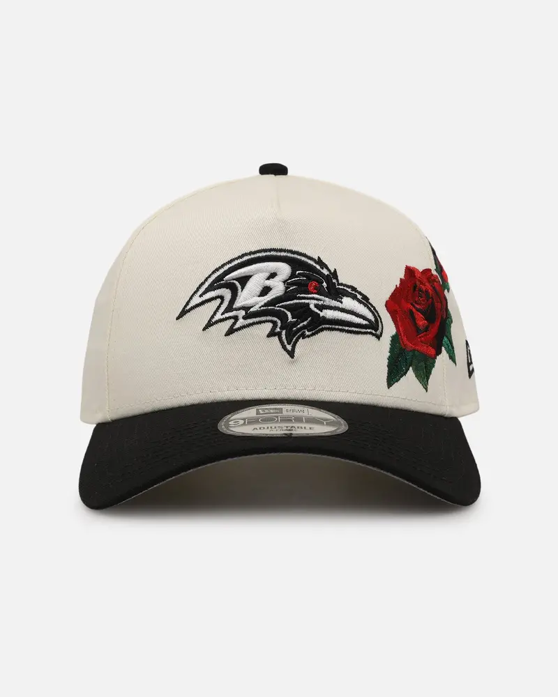 New Era Baltimore Ravens 'Chrome Black Roses' 9Forty A-Frame Snapback Chrome/Black 1