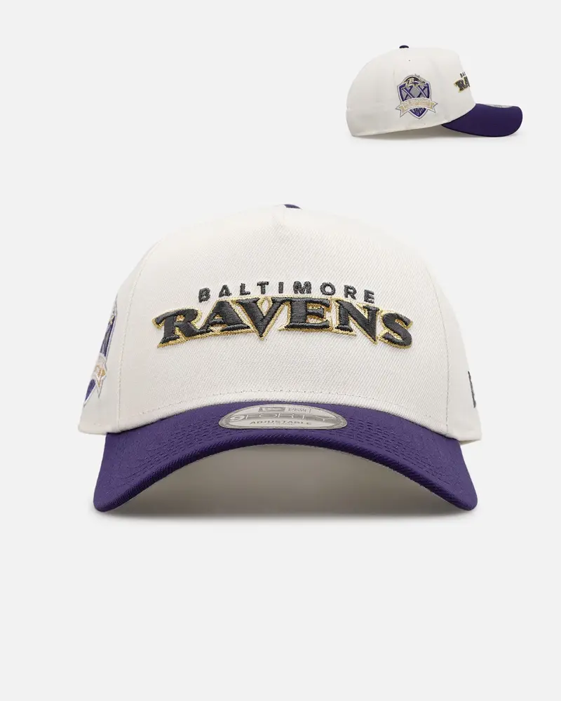 New Era Baltimore Ravens 'Chrome Metallic Wordmark' 9Forty A-Frame Snapback Chrome 1
