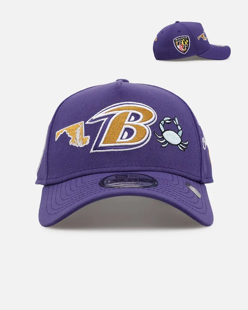 New Era Baltimore Ravens 'City Icons' 9Forty A-Frame Snapback Purple 1