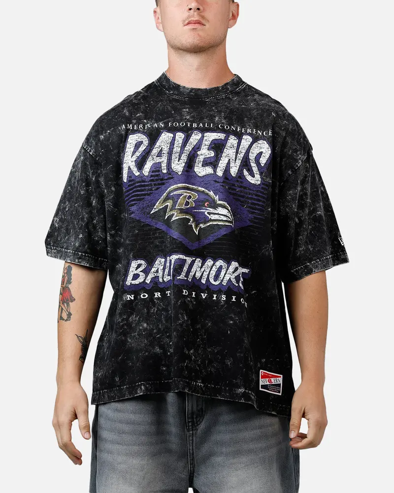 New Era Baltimore Ravens Essentials T-Shirt Washed Black 1