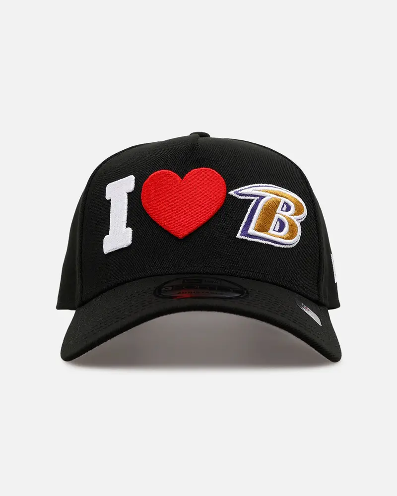 New Era Baltimore Ravens 'Love' 9Forty A-Frame Snapback Black 1