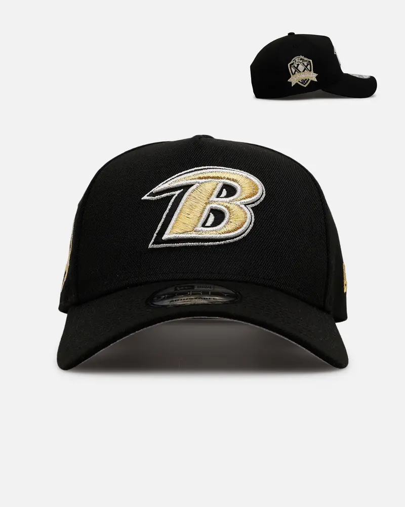 New Era Baltimore Ravens 'New Year's Eve' 9Forty A-Frame Snapback Gold/Silver 1