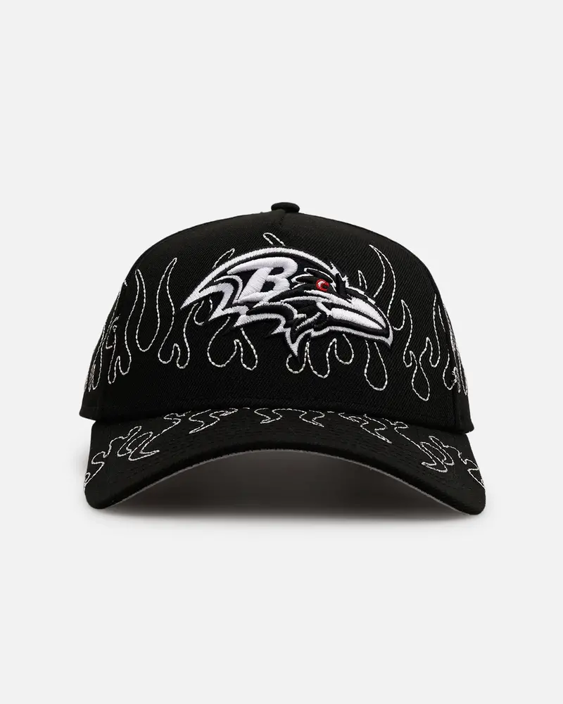 New Era Baltimore Ravens 'Outline Flames' 9Forty A-Frame Snapback Black 1