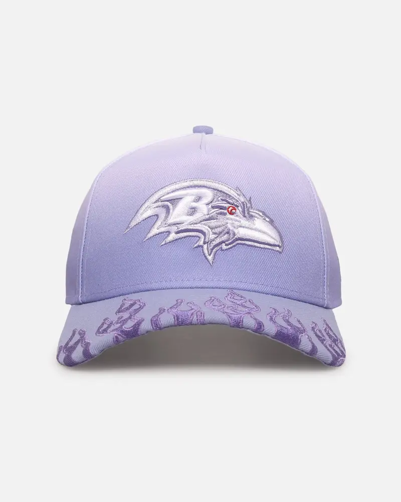 New Era Baltimore Ravens 'Sundyed Flames' 9Forty A-Frame Snapback Lavender 1