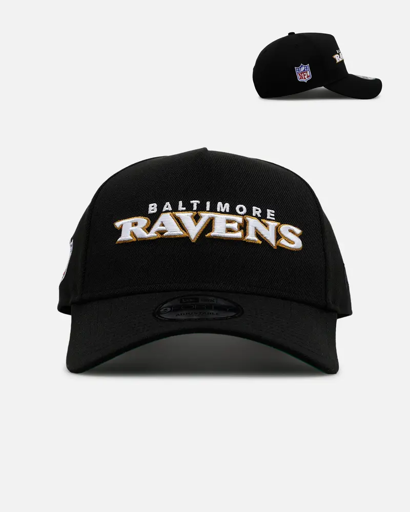 New Era Baltimore Ravens 'Throwback Bowl' 9Forty A-Frame Snapback Black 1