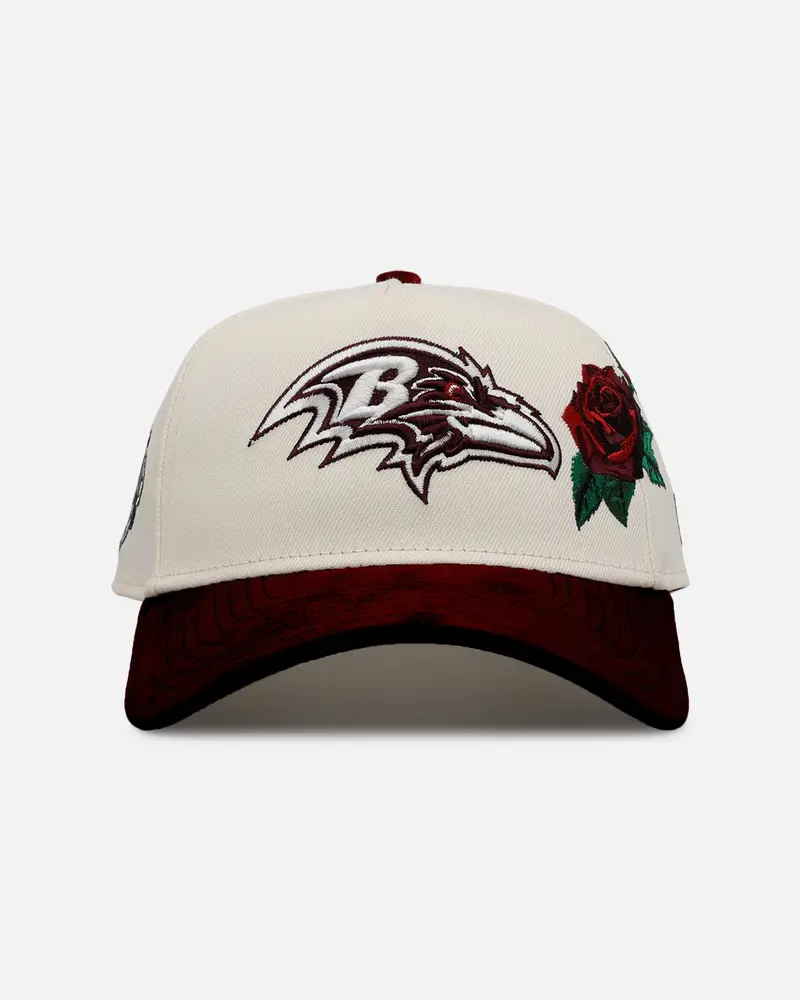 New Era Baltimore Ravens 'Velvet Roses' 9Forty A-Frame Snapback Chrome 1