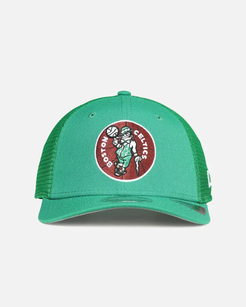 New Era Boston Celtics 'Hwc' 9Seventy Trucker Stretch Snapback Green Med 1