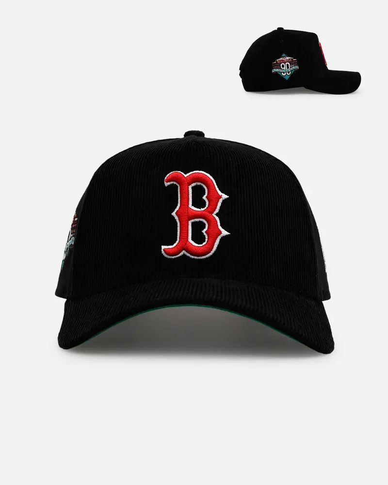 New Era Boston Red Sox 'Black Cord' 9Forty A-Frame Corduroy Snapback Black 1