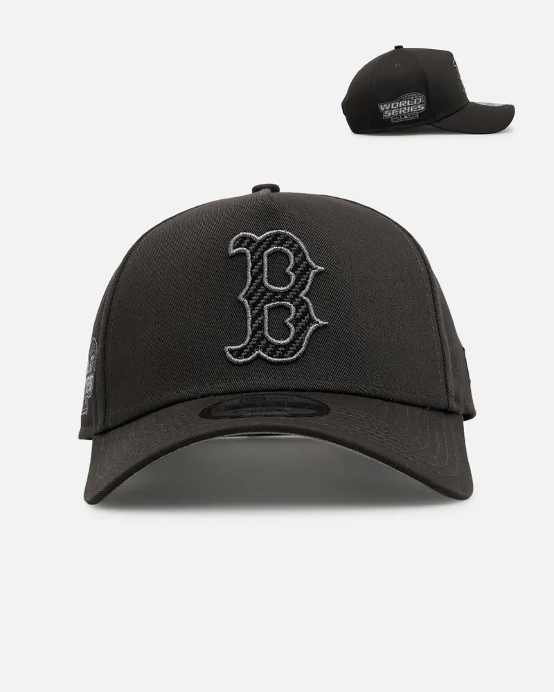 New Era Boston Red Sox 'Carbon Weave' 9Forty A-Frame Snapback Black 1