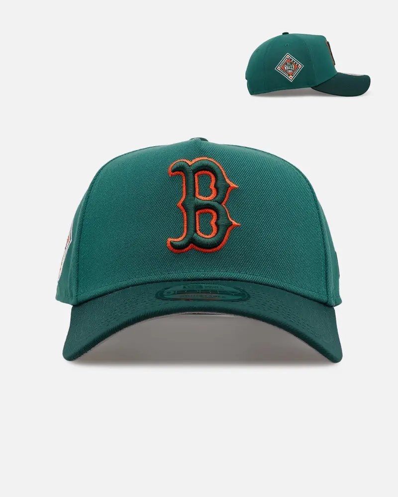 New Era Boston Red Sox 'Citrus 2.0' 9Forty A-Frame Snapback Dark Green/Orange 1