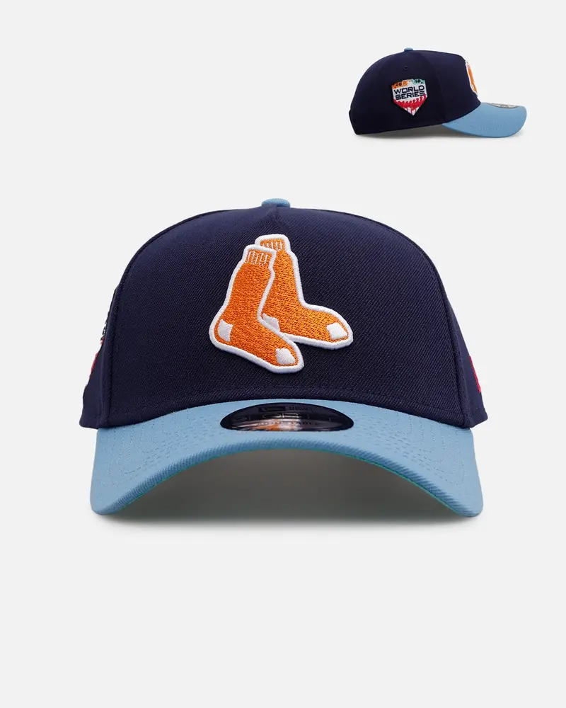 New Era Boston Red Sox 'Coral' 9Forty A-Frame Snapback Navy/Sky 1