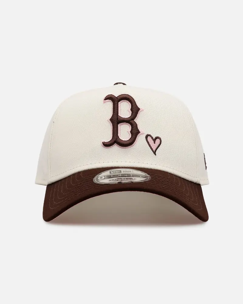 New Era Boston Red Sox 'Pink Satin Pink Hearts Walnut' 9Forty A-Frame Snapback Chrome/Walnut 1