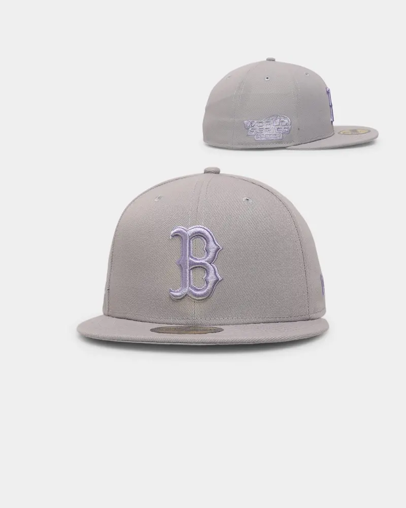 New Era Boston Red Sox 'Purple Smoke' 59Fifty Fitted Grey/Lavender 1