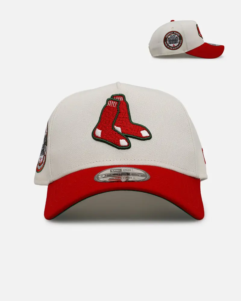 New Era Boston Red Sox 'Strawberry' 9Forty A-Frame Snapback Chrome/Red 1