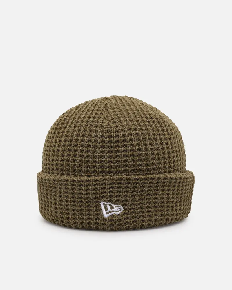 New Era Branded Beanie Olive Green 1