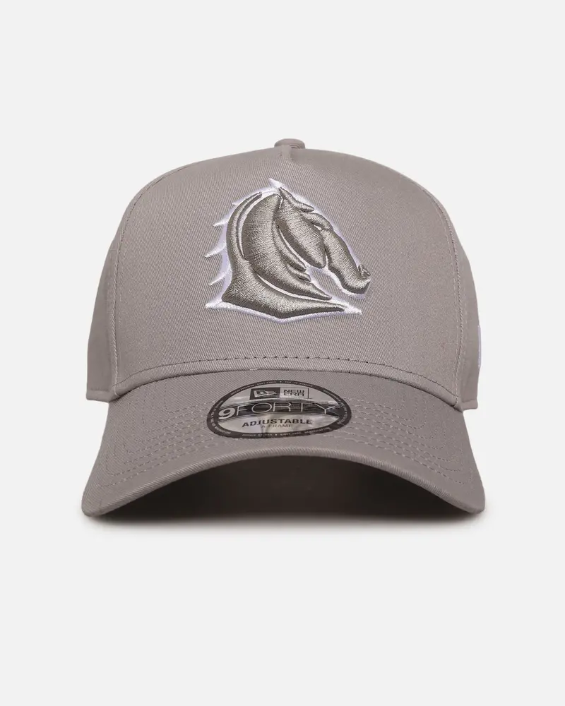 New Era Brisbane Broncos 'Nrl Grey & White' 9Forty A-Frame Snapback Gray 1