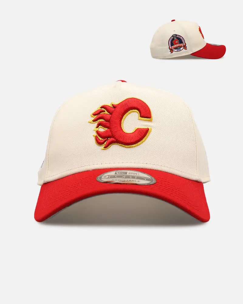 New Era Calgary Flames 'Team Color Visor' 9Forty A-Frame Snapback Chrome/Official Team Color 1