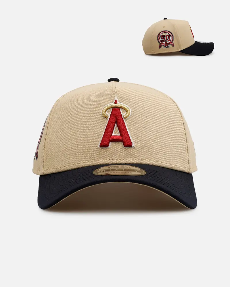 New Era California Angels 'Vintage' 9Forty A-Frame Snapback Vegas Gold 1