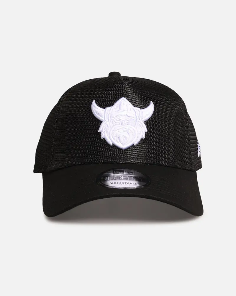 New Era Canberra Raiders 'Nrl Mesh Crown' 9Forty A-Frame Trucker Snapback Black 1