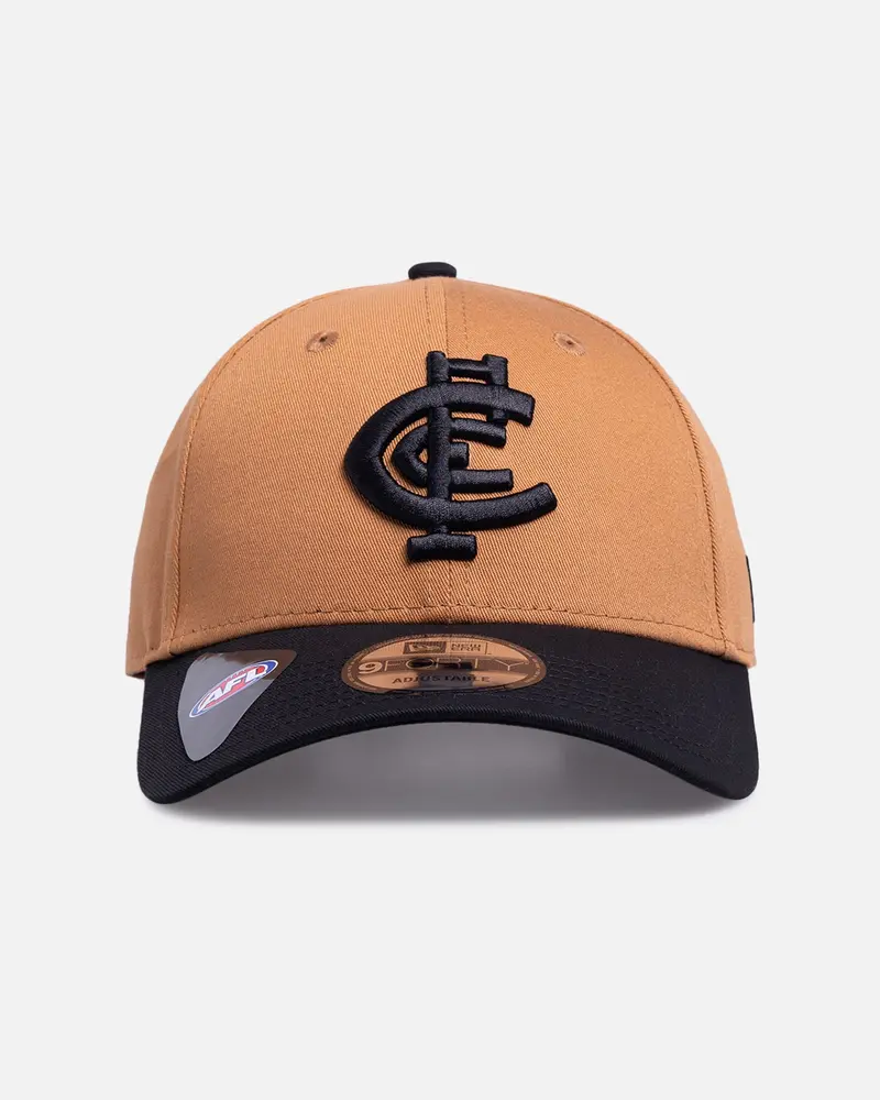 New Era Carlton Blues 'Afl 2026' 9Forty Strapback Med Beige 1