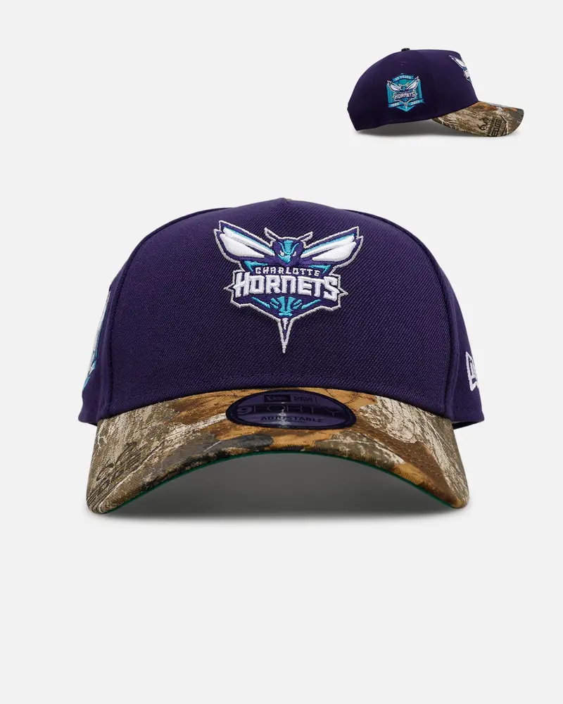 New Era Charlotte Hornets 'Realtree Visor' 9Forty A-Frame Snapback Official Team Color 1