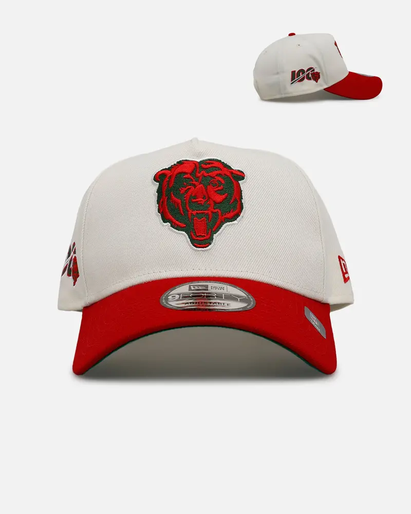 New Era Chicago Bears 'Strawberry' 9Forty A-Frame Snapback Chrome/Red 1