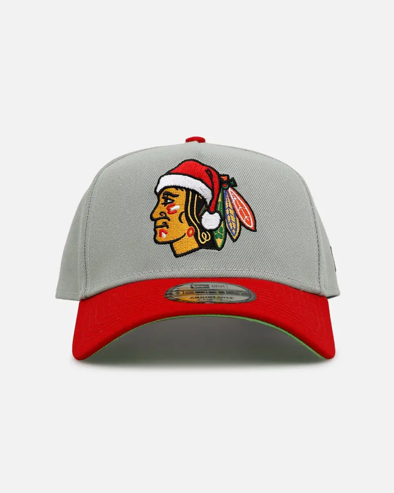 New Era Chicago Blackhawks 'All I Want For Christmas' 9Forty A-Frame Snapback Green/Red 1