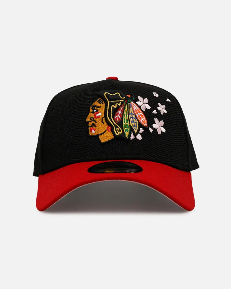 New Era Chicago Blackhawks 'Cherry Blossoms' 9Forty A-Frame Snapback Official Team Color 1