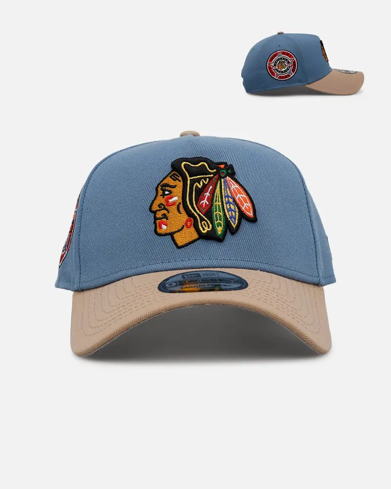 New Era Chicago Blackhawks 'Easy Breezy' 9Forty A-Frame Snapback Blue/Tan 1