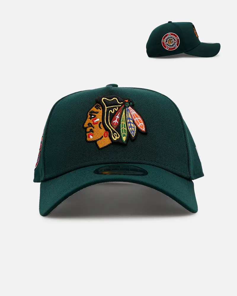 New Era Chicago Blackhawks 'Evergreen' 9Forty A-Frame Snapback Dark Green 1