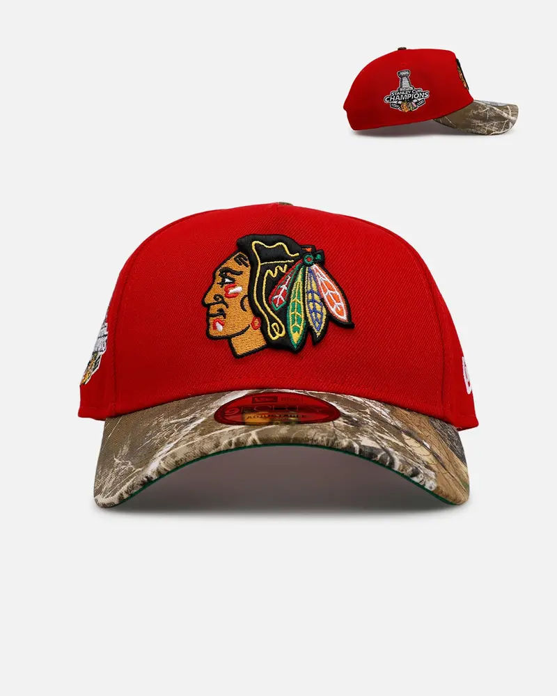 New Era Chicago Blackhawks 'Realtree Visor' 9Forty A-Frame Snapback Official Team Color 1