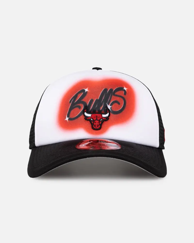 New Era Chicago Bulls 'Airbrush' 9Forty A-Frame Trucker Snapback White/Otc 1
