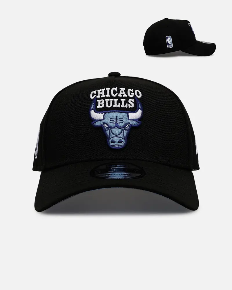 New Era Chicago Bulls 'Black And Sky Blue' 9Forty A-Frame Snapback Black/Sky Blue 1