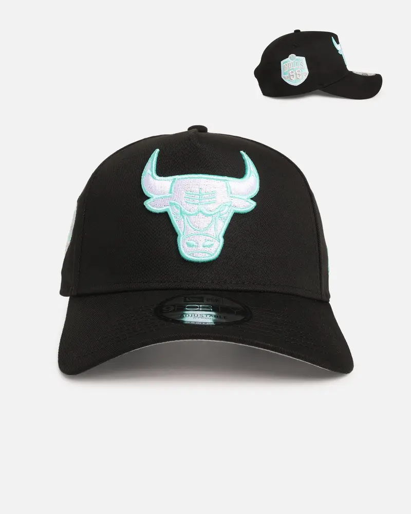 New Era Chicago Bulls 'Black Aqua' 9Forty A-Frame Snapback Black/Aqua 1