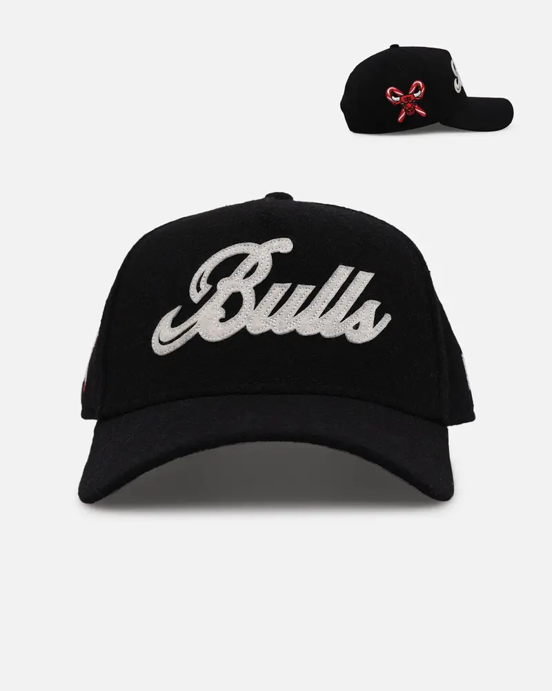 New Era Chicago Bulls 'Candy Cane Side Patch' 9Forty A-Frame Snapback Official Team Color 1