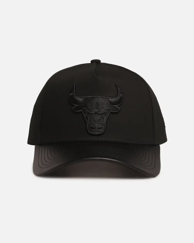 New Era Chicago Bulls 'Canvas Leather' 9Forty A-Frame Snapback Black 1